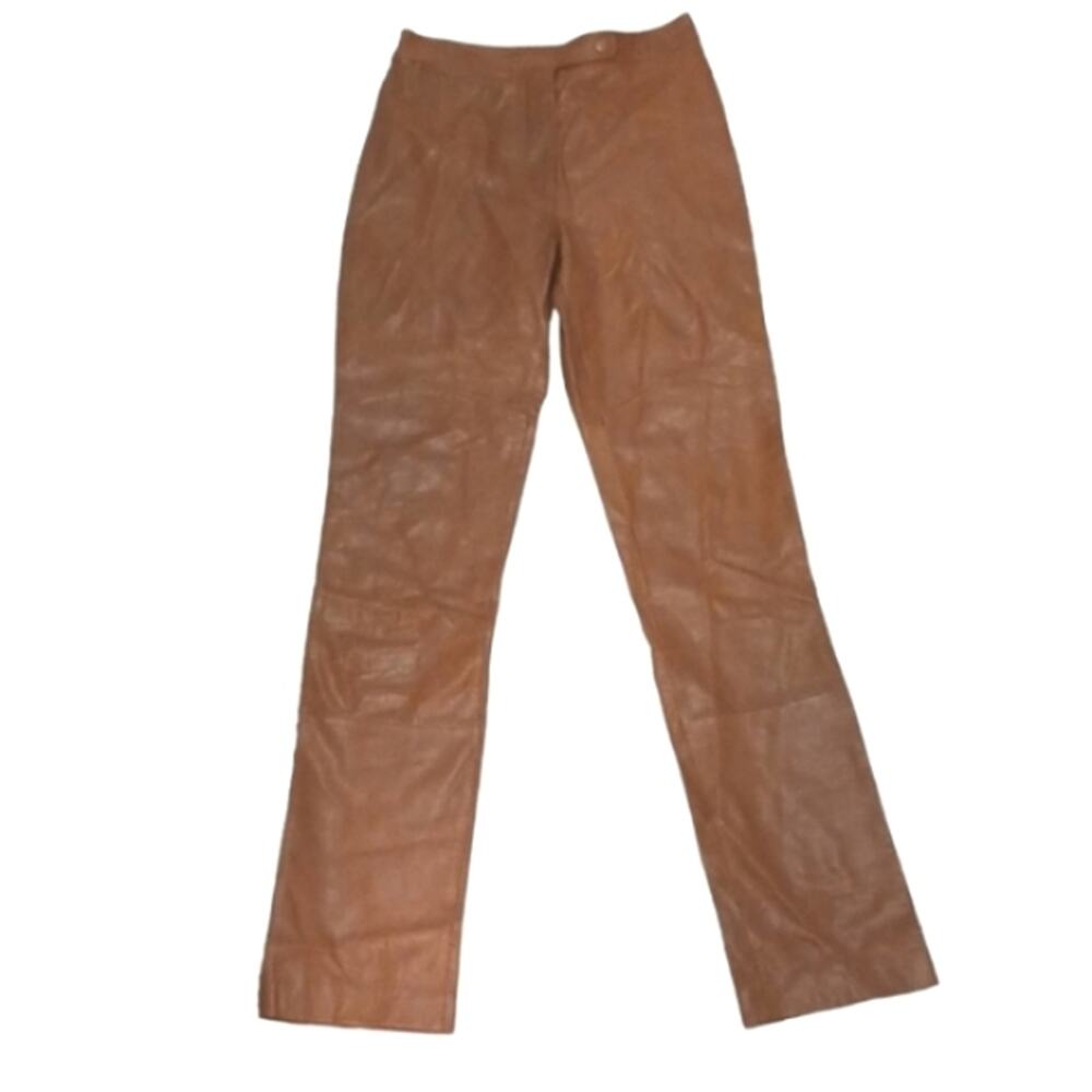 Wilson’s Leather Pants Snakeskin Embossed Sz 4 RUST BROWN Straight Western City